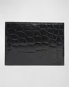 Zambezi Grace Men's Bi-fold Crocodile Leather Wallet In Black
