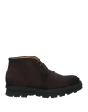 Zampiere Man Ankle Boots Dark Brown Size 9 Leather In Brown