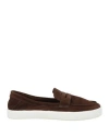 Zampiere Man Loafers Dark Brown Size 10 Leather In Brown