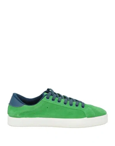 Zampiere Man Sneakers Green Size 10 Leather