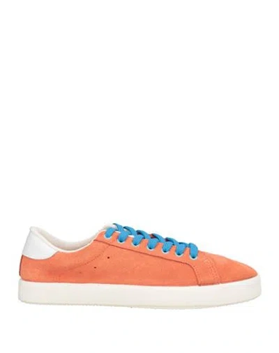 Zampiere Man Sneakers Orange Size 10 Leather