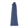 Zamsee Women's Scarf Detail Maxi Dress – Dolphin Blue