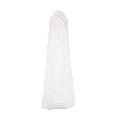 Zamsee Women's Scarf Detail Maxi Dress – Off-white
