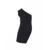 Zamsee Women's Wool Asymmetric Vest - Black