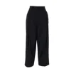 Zamsee Women's Wool Tapered Trousers - Black