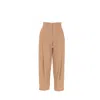 Zamsee Women's Wool Tapered Trousers - Brown In Brown