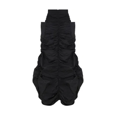 Zan Studio Women's Black Fully Gathered Skirt