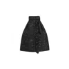 Zan Studio Women's Black Puffy Skirt With Hard Tulle Inside And Flare Detail In Black/green