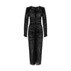 Zan Studio Women's Black Knit Dress With Shoulder-pads In Black