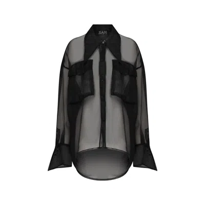 Zan Studio Women's Black Silk Soul In Black/white