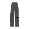 Zan Studio Women's Detatchable Cargo Pants With Three Pockets Dark Green In Green