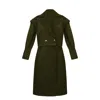 Zan Studio Women's Green Detachable Multi-usage Trench Coat In Green