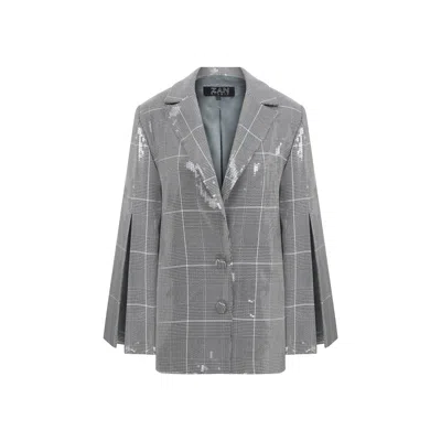 Zan Studio Women's Grey / Silver / Black Sequin Starlet Suit In Grey/silver/black