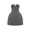 Zan Studio Women's Grey Strapless Mini Bubble Dress In Grey