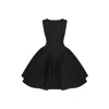 Zan Studio Women's Puffy Dress With Chain - Black In Black