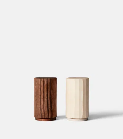 Zanat Grana Walnut Salt And Pepper Shakers By Naoto Fukasawa In Brown