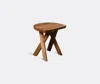 Zanat Touch Half Moon Stool In Oak Oil