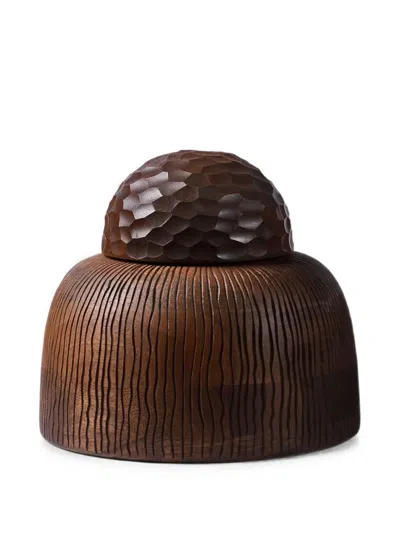 Zanat Stambol Sculptural Container In Brown