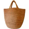 Zanatany Concepts Caramel Raffia Beach Tote Bag