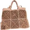Zanatany Concepts Carrey Raffia Tote Bag In Pink