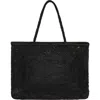 Zanatany Concepts Clipa (xxl) Raffia Beach Tote Bag In Black