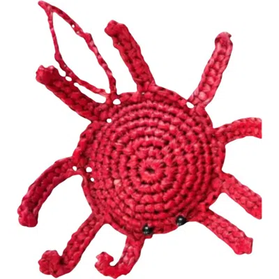 Zanatany Concepts Mini Red Crabs Raffia Keyring