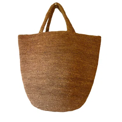 Zanatany Concepts Women's Brown Caramel Beach Bag In Metallic