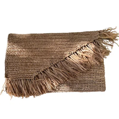 Zanatany Concepts Women's Brown Frousse Pouch- Caramel