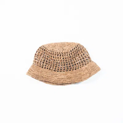 Zanatany Concepts Women's Brown Mini Hat- Caramel