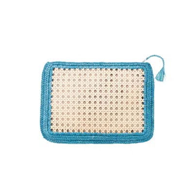 Zanatany Concepts Women's Cannage Pouch - Blue In Multi