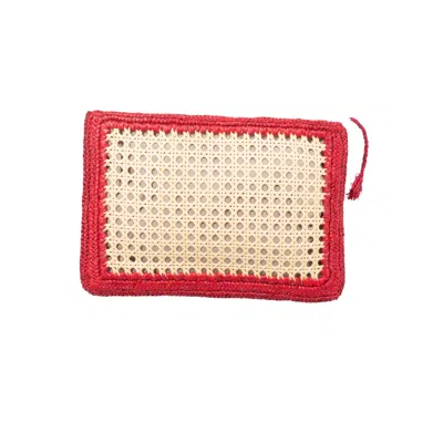 Zanatany Concepts Women's Cannage Pouch- Red