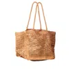 Zanatany Concepts Women's Gold / Brown Gisette Tote Bag Beach Bag- Brown