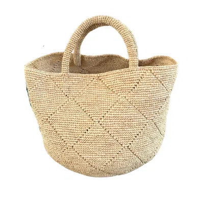 Zanatany Concepts Women's Gold Cabasse- Natural Beach Bag In Neutral