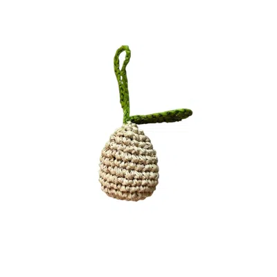Zanatany Concepts Women's Green Accessories - Apple Raffia Keyring