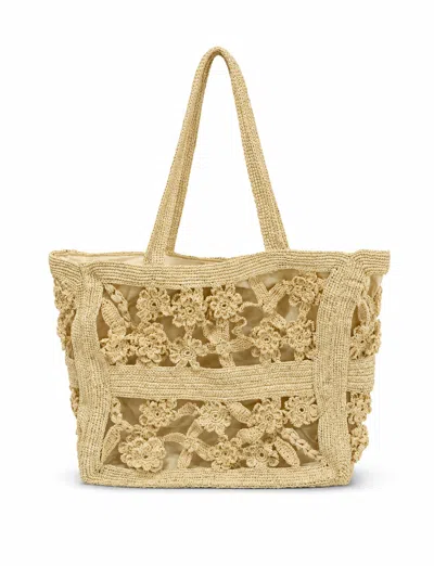 Zanatany Concepts Women's Neutrals Flower Bag