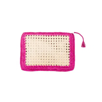 Zanatany Concepts Women's Pink Cannage Pouch Fushia