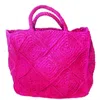 Zanatany Concepts Nico Raffia Tote Bag In Pink/purple