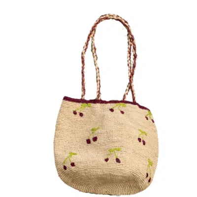 Zanatany Concepts Women's Red Fruity Bag - Cherry Small In Nude