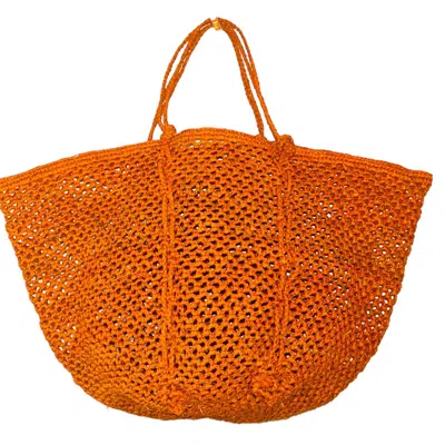 Zanatany Concepts Women's Yellow / Orange Sinah- Orange Tote Bag In Yellow/orange