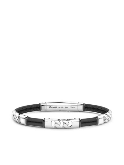 Zancan Engraved-logo Bracelet In 银色