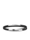 Zancan Engraved-logo Bracelet In Black