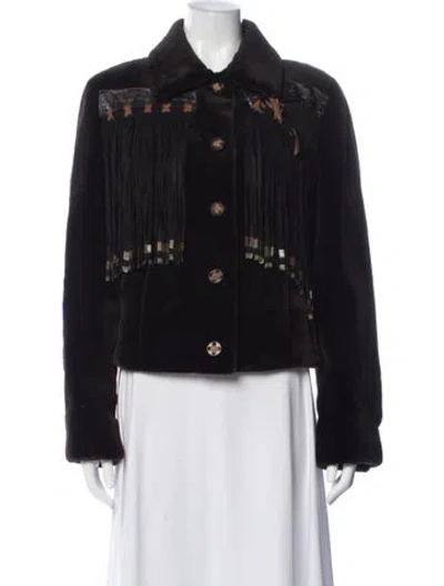 Pre-owned Zandra Rhodes Vintage 1980's Jacket In Brown