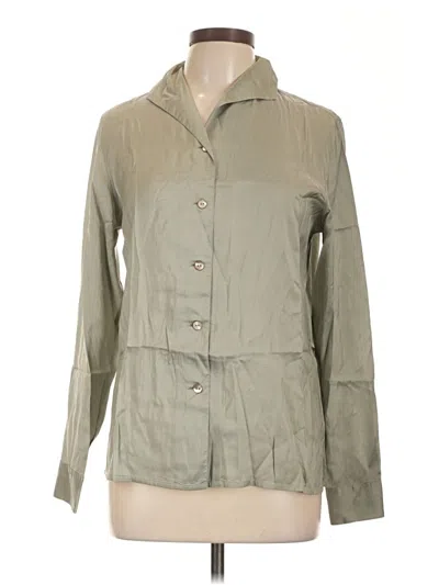 Pre-owned Zanella 3/4 Sleeve Blouse In Green