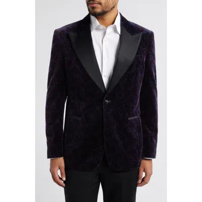 Zanella Broadway Floral Velvet Dinner Jacket In Black