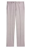 Zanella Devon Flat Front Plaid Wool Dress Pants In Multi
