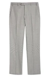 Zanella Devon Flat Front Wool Dress Pants In Gray