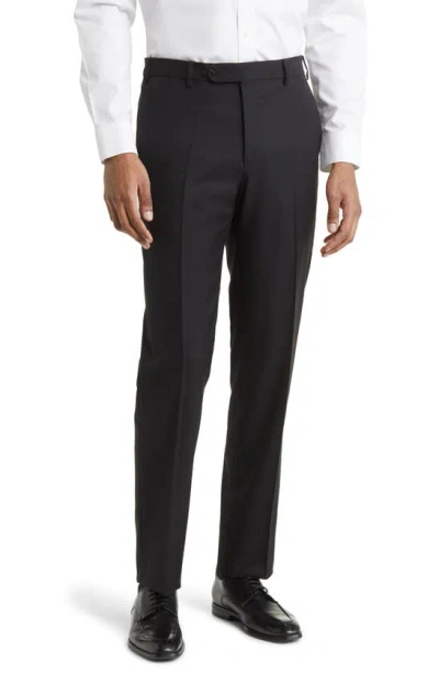 Zanella Devon Wool Straight Leg Pants In Black