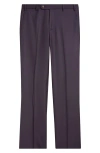 Zanella Devon Super 110s Serge Trousers In Purple