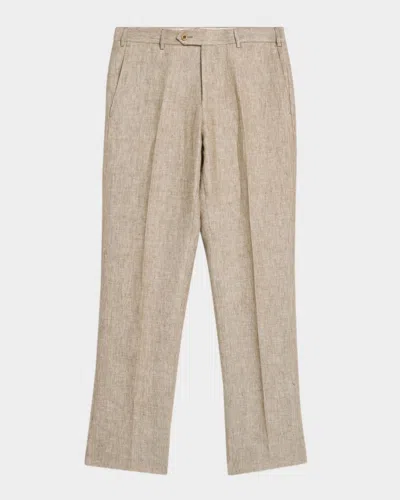 Zanella Men & Apos;s Parker Linen Trousers In Neutral
