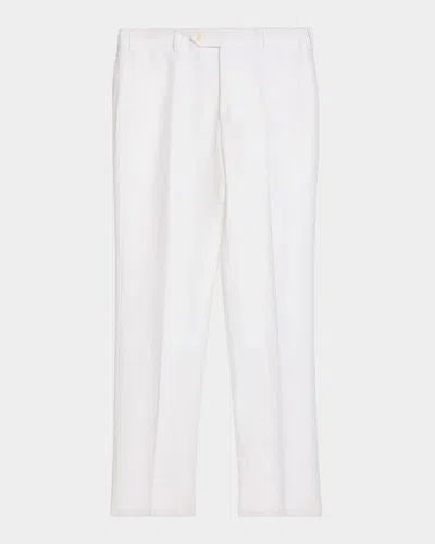 Zanella Men & Apos;s Parker Linen Trousers In White